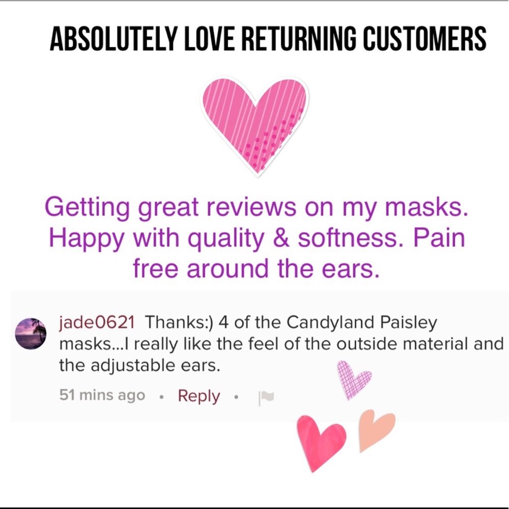 Red Rose Graphic Print Face Mask - Picture 8 of 10